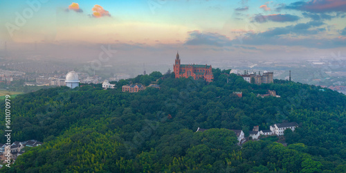 Photography Aerial photography of the architectural scenery of West Sheshan Mountain in Shan