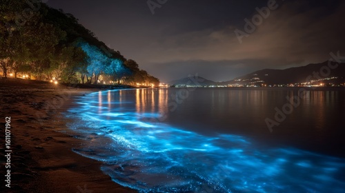 Glowing waters of Puerto Rico bay