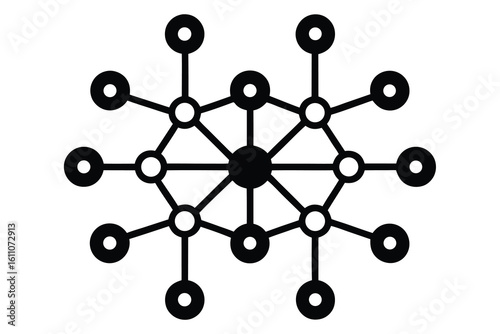 neural network vector icon