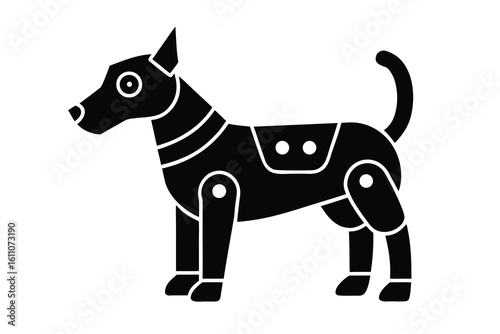 robot dog vector icon