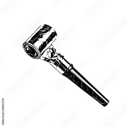 Vector Black and White Gavel