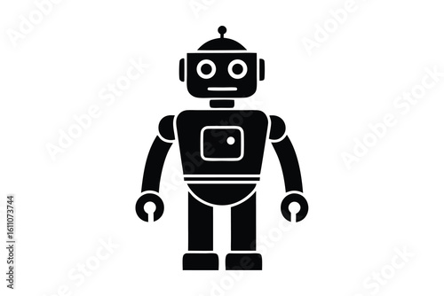 smart robot vector icon