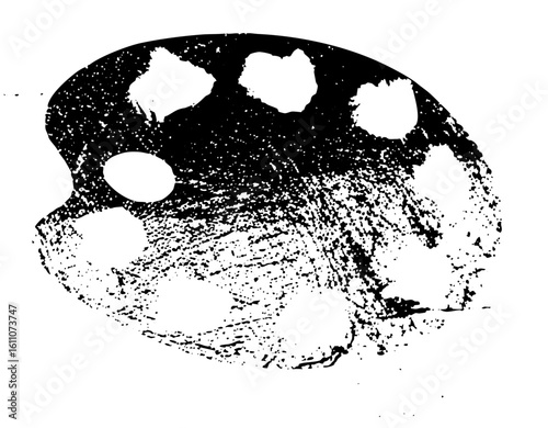 Vector Spotted mushroom cap with textured details.
