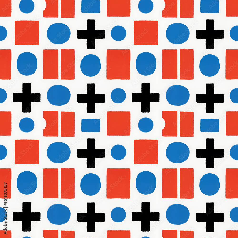 Obraz premium Colorful geometric patterns create a visual harmony in design artwork