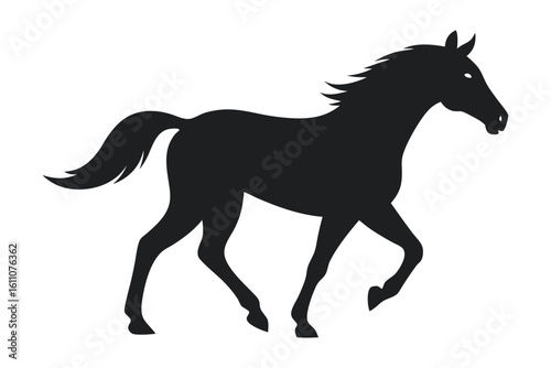  black horse vector illustration