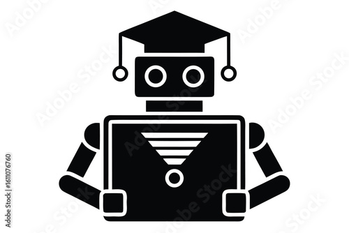 ai homework bot vector icon