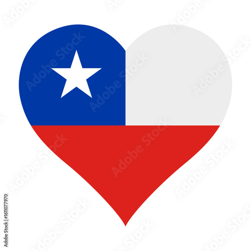 Chile flag heart shaped icon digital vector illustration. National flag of Chile. Love flag icon. Free Download Chile flag heart shaped icon digital vector illustration. National flag of Chile. Love flag icon. - GFXLoad