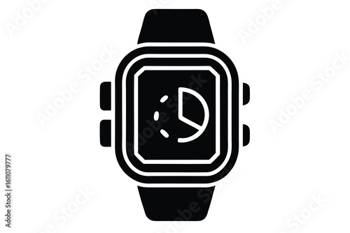 ai smart watch vector icon