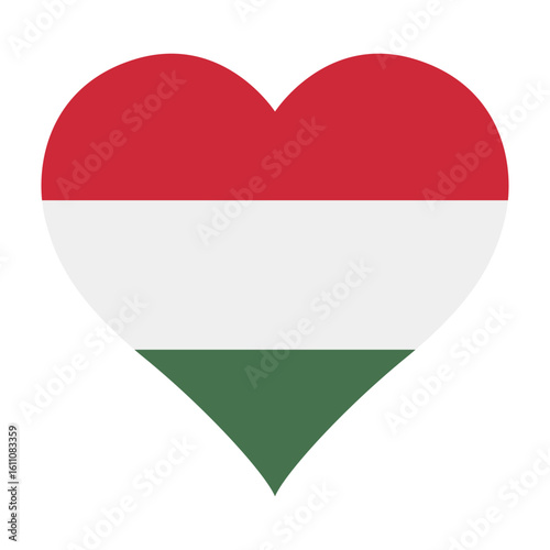 Free Download Hungary flag heart shaped icon digital vector illustration. National flag of Hungary. Love flag icon. - GFXLoad