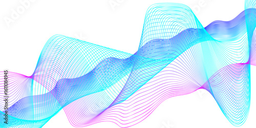 Abstract purple waves on a vector banner. Stylized vector illustration perfect for web design, posters, brochures, flyers, covers, and banners.