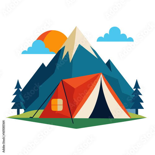 camping in the mountains