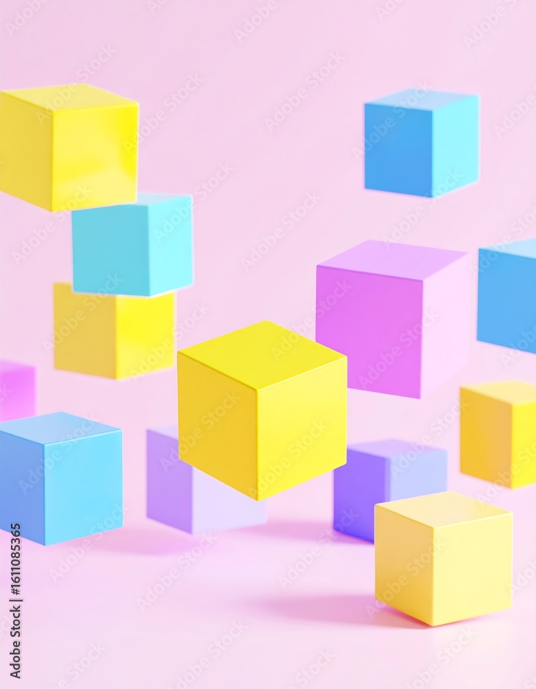 Obraz premium Abstract colorful cubes