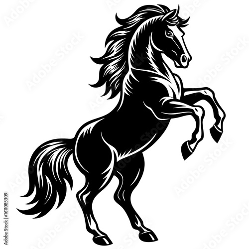 black horse vector illustration