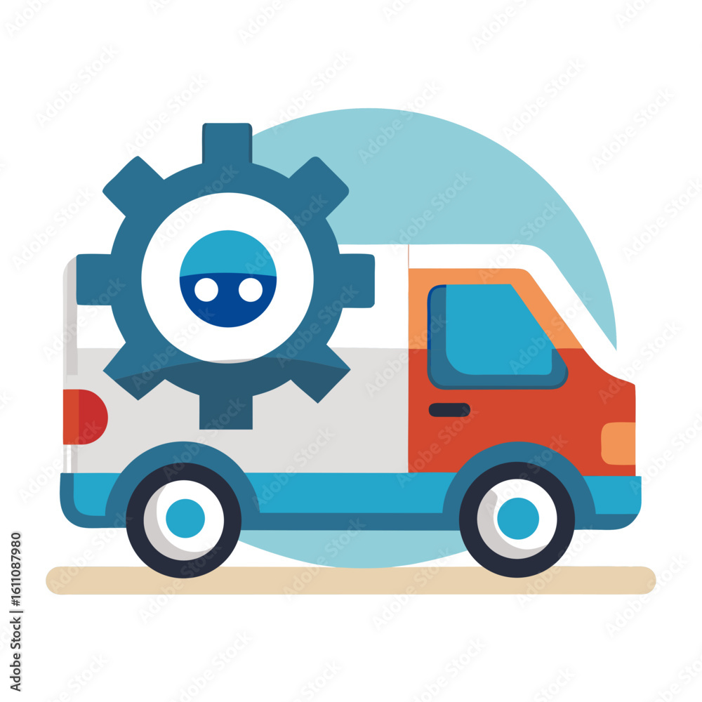 Fototapeta premium toy truck icon