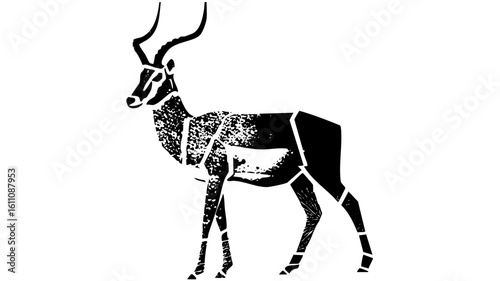 Vector Stylized Kudu Antelope Vector