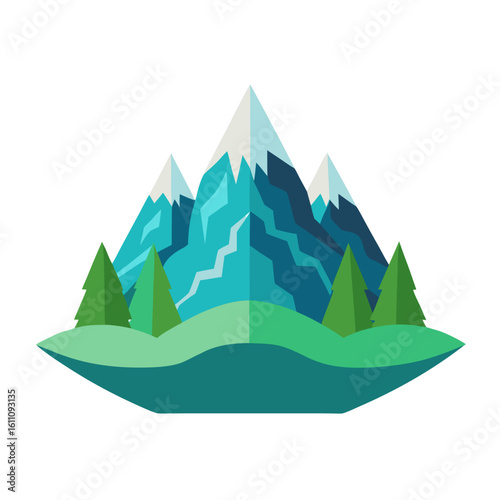 mountain landscape with trees