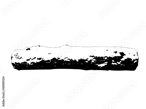 Vector Abstract stone block with textured edges and white filling.
