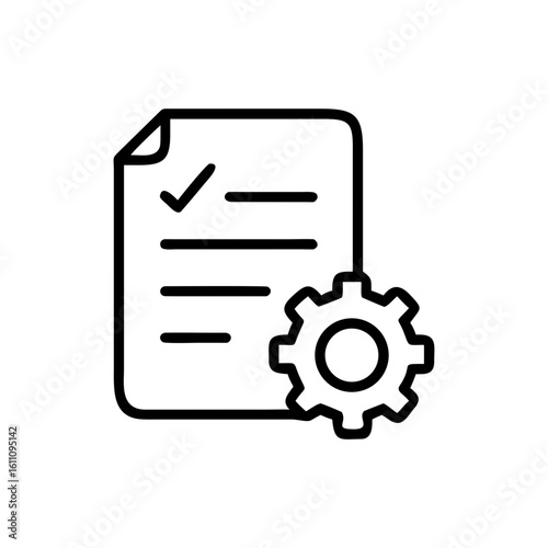 Working contract icon representing employment agreements and terms