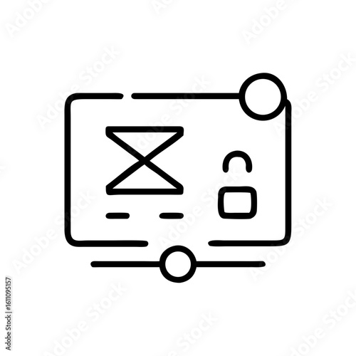 UX design wireframe icon representing user interface planning and prototyping