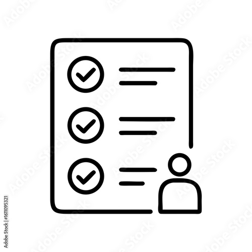 Employee onboarding checklist icon representing integration and orientation process
