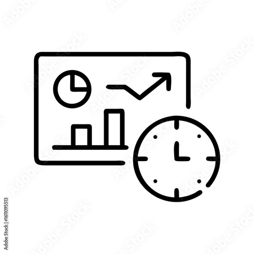 Productivity app dashboard icon representing performance tracking and time management