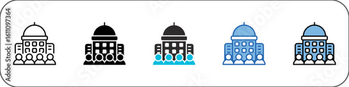 Public Sector Icon Pack Multistyle Illustration