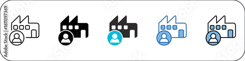 Private Sector Icon Pack Multistyle Illustration