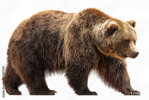 Wallpaper Mural A magnificent and powerful Brown Grizzly Bear walking, showcasing its thick fur and majestic presence, a true symbol of the untamed wilderness and raw nature.
 Torontodigital.ca