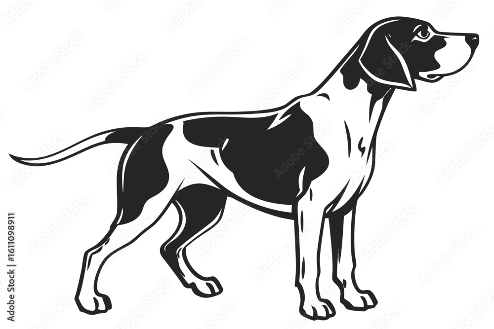 Fototapeta premium Dog Breeds Vector Illustration Set | Popular Pet Dog Icons and Silhouettes Collection