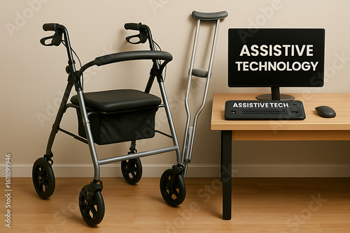 Empowering mobility solutions assistive technology walker crutch for independent living and accessibility aid