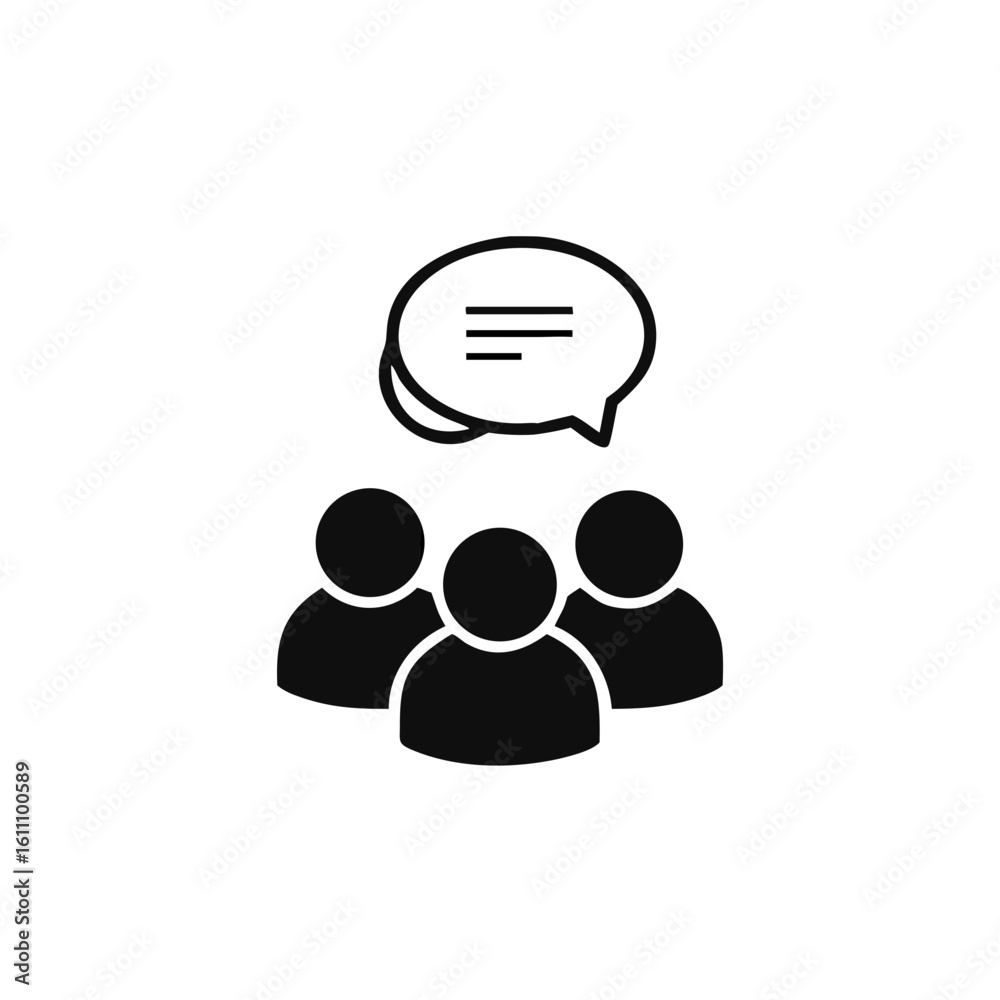 speaking people icon vector, Business Dialogue symbol isolated on white background speaking people icon vector, Business Dialogue symbol isolated on white background