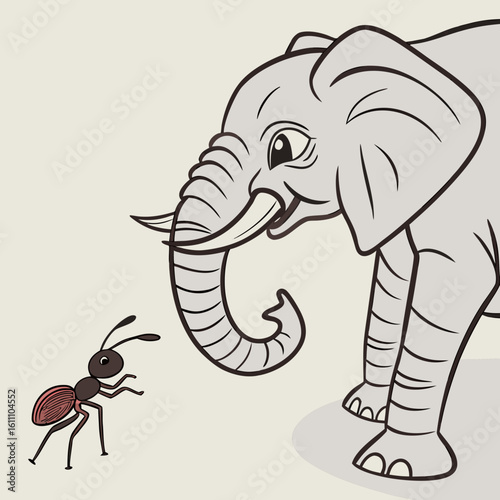 elephant and cartoon cartoon illustration