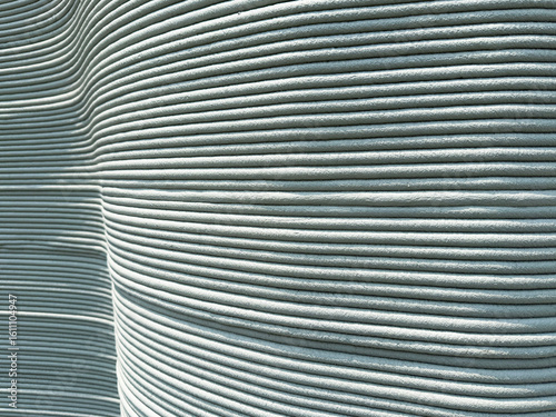 3D Concrete printing pattern background.