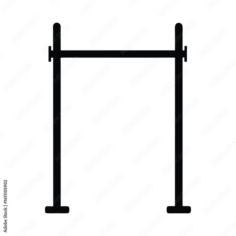 Pull Up Bar Silhouette Black Vector Minimal Fitness Gym Training Strength Exercise Icon Pull Up Bar Silhouette Black Vector Minimal Fitness Gym Training Strength Exercise Icon