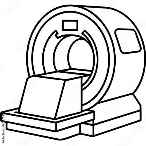 Diagnostic Imaging Machine Line Drawing