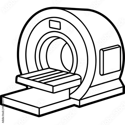 Diagnostic Imaging Machine Line Drawing