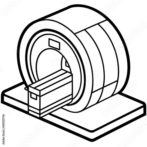 Diagnostic Imaging Machine Line Drawing
