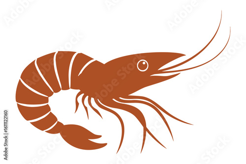Vector illustration of a shrimp. Suitable for projects and designs featuring seafood, marine life, or culinary themes