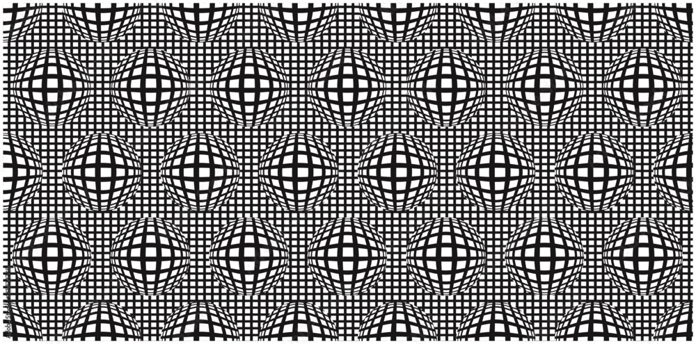 Grid spheres pattern – abstract 3d sphere vector background