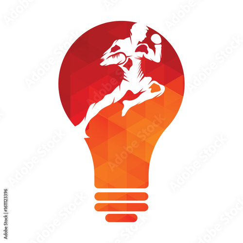 kick boxing logo vector icon. kick boxer attack sport logo icon vector.