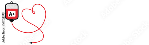 Medical panoramic background package for blood transfusion - Vector illustration