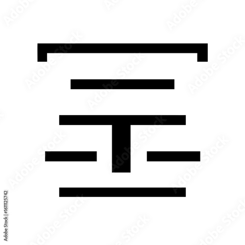 align center text formatting icon design.