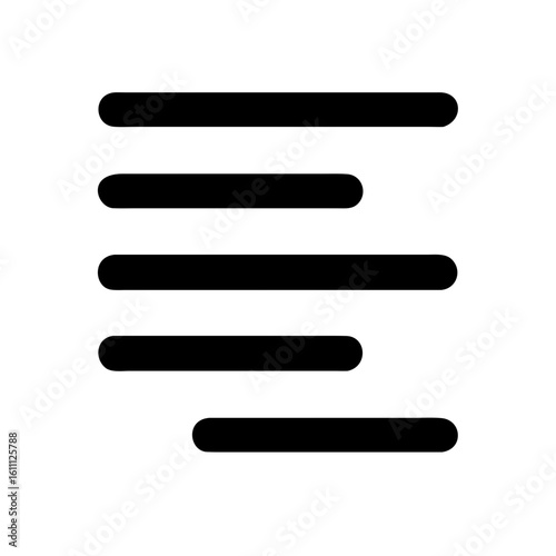 align right text formatting icon design.