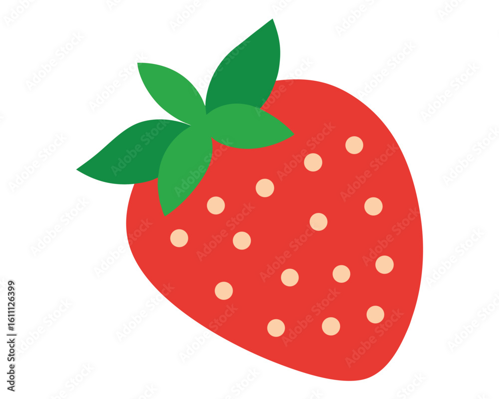 A ripe red strawberry with green leaves isolated on white background Ai Generated A ripe red strawberry with green leaves isolated on white background Ai Generated