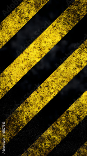 Wallpaper Mural Distressed Yellow and Black Diagonal Stripes Pattern with Rough Texture. Torontodigital.ca