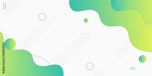 Colorful template banner with gradient color. Design with liquid shape. eps10