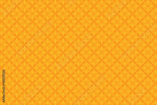Seamless Golden Ornamental Pattern – Abstract Geometric Floral Background Vector