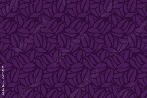 Seamless Purple Leaf Pattern – Abstract Botanical Background Vector