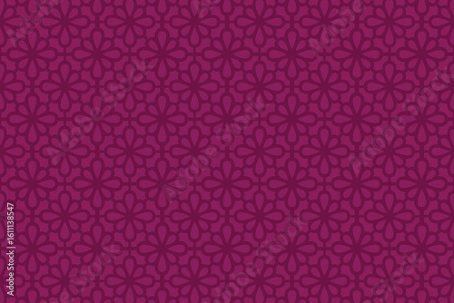 Seamless Magenta Floral Pattern – Abstract Petal-Inspired Geometric Background