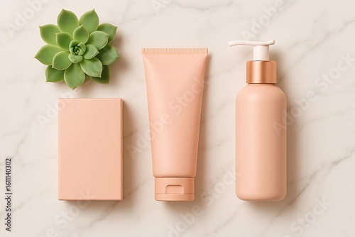 cosmetic cream container isolated on white background